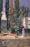 Marsal, Mariano Fortuny y Garden of Fortuny's House (nn02) oil painting picture wholesale